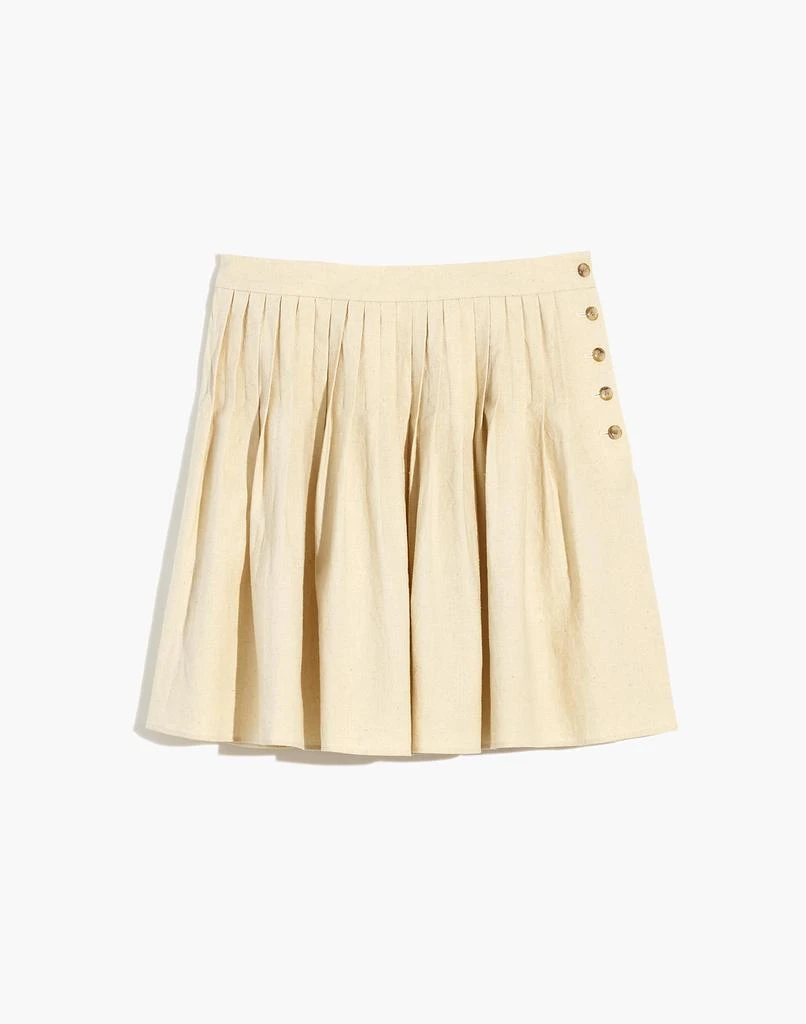 商品Madewell|Hemp-Cotton Pintuck Full Mini Skirt: Undyed Edition,价格¥158,第5张图片详细描述