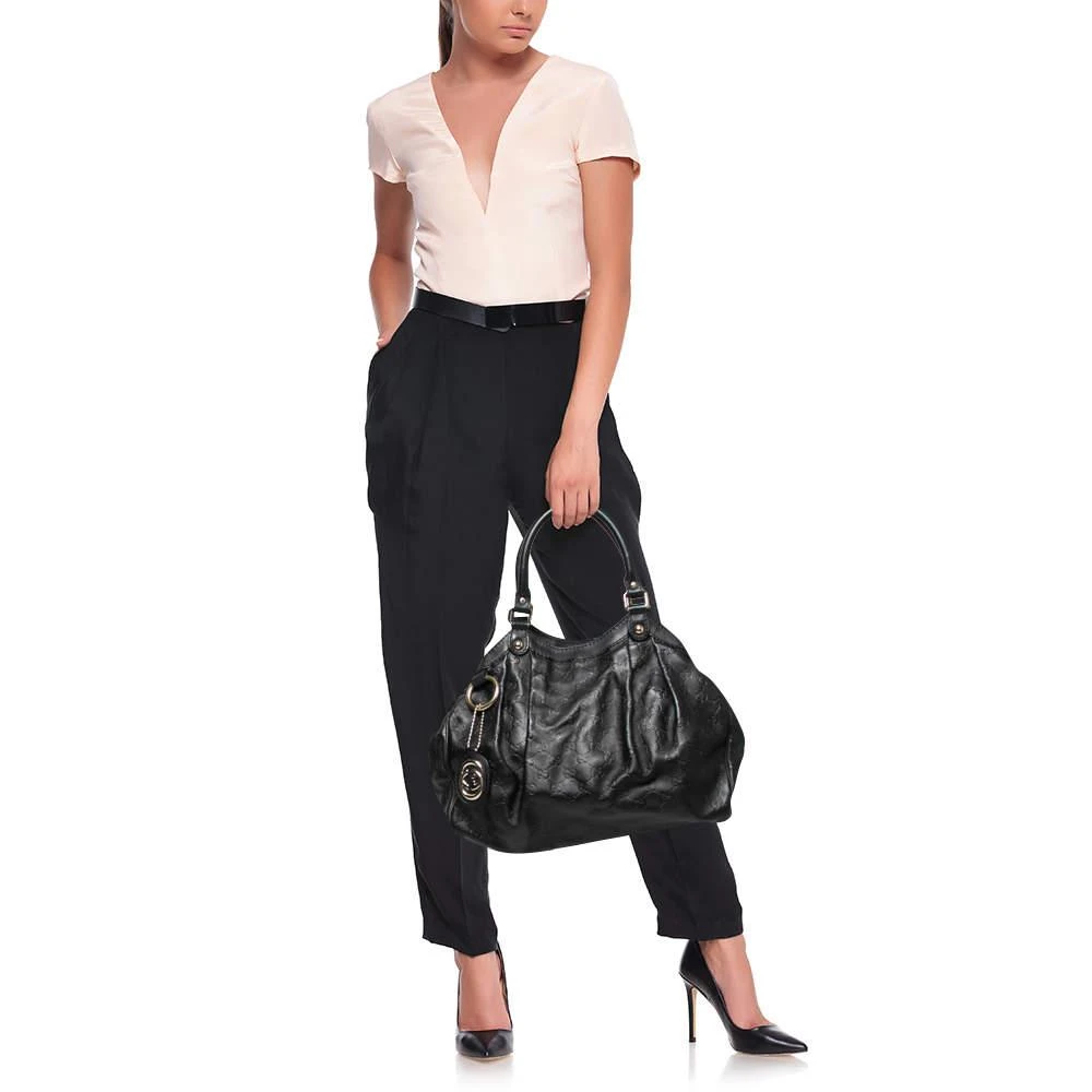 商品[二手商品] Gucci|Gucci Black Guccissima Leather Large Sukey Tote,价格¥3958,第2张图片详细描述