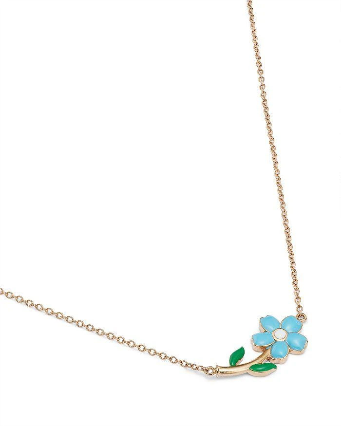 商品Moon & Meadow|14K Yellow Gold Enamel Flower Pendant Necklace, 15-16",价格¥2053,第3张图片详细描述