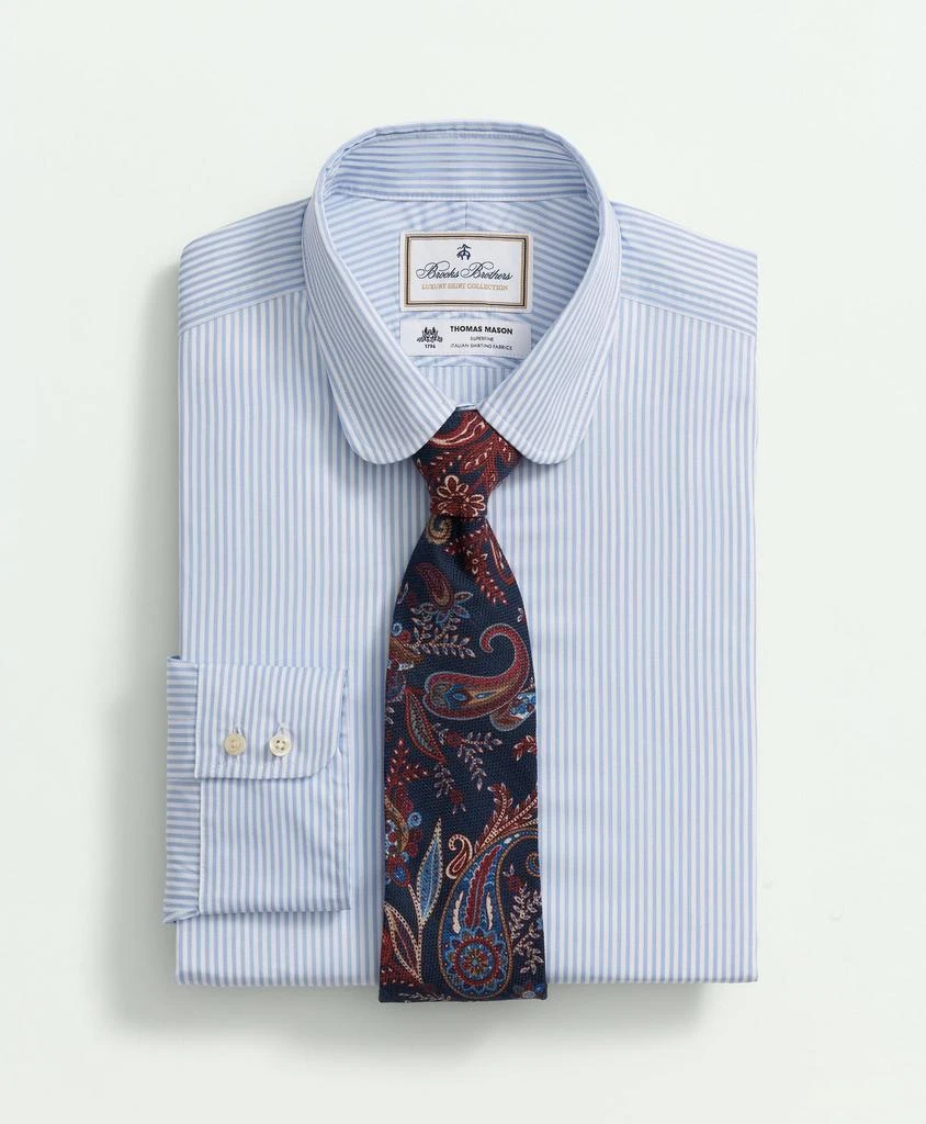 商品Brooks Brothers|Brooks Brothers X Thomas Mason® Cotton Poplin Club Collar, Striped Dress Shirt,价格¥826,第1张图片