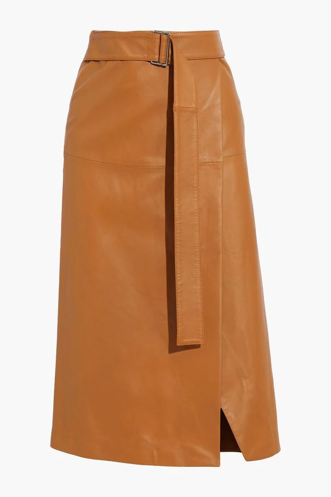 商品Joseph|Salic belted leather midi wrap skirt,价格¥1556,第1张图片