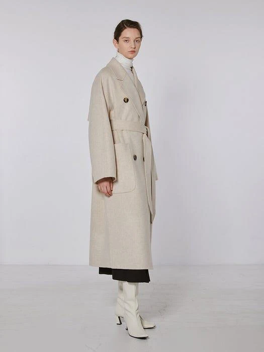 商品MOHAN|Tof Cashmere Double Handmade Coat,价格¥1705,第4张图片详细描述