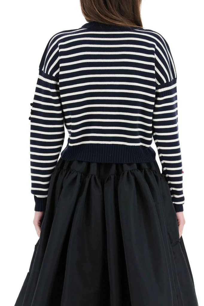 商品Alexander McQueen|Alexander mcqueen striped sweater with crochet embroidery,价格¥4331,第3张图片详细描述