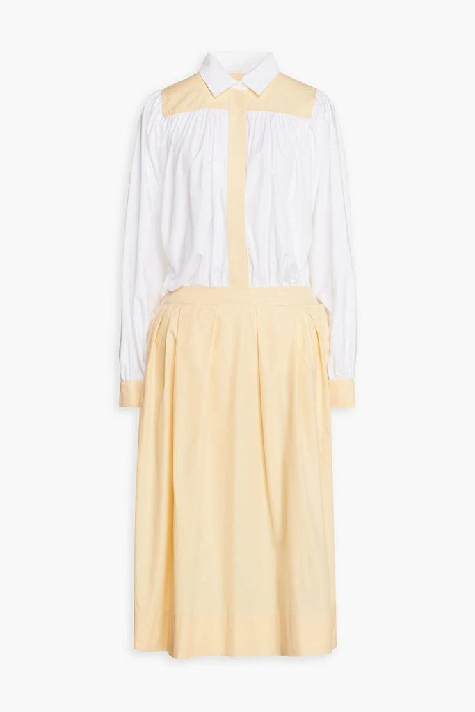 商品Marni|Pleated cotton-poplin midi shirt dress,价格¥5688,第3张图片详细描述