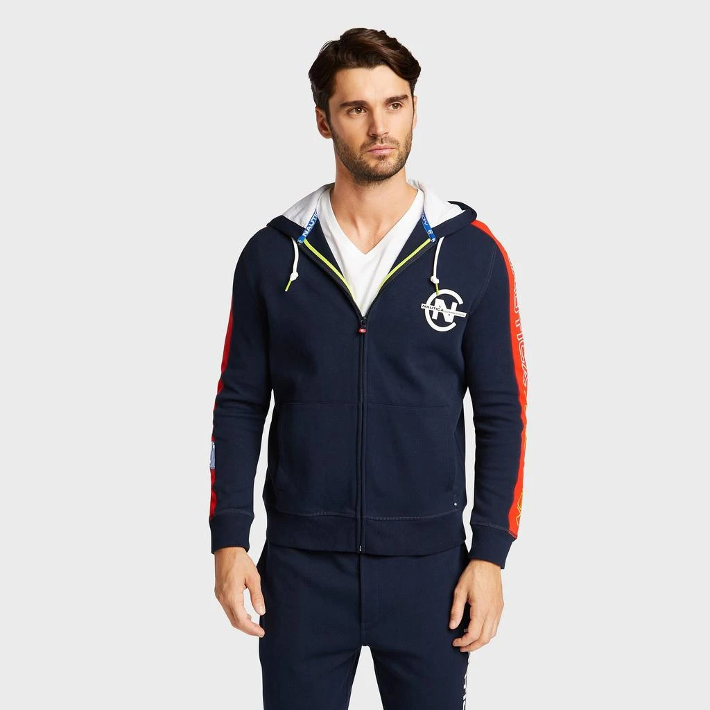 商品Nautica|Nautica Mens Big & Tall Competition Full Zip Hoodie,价格¥434,第1张图片