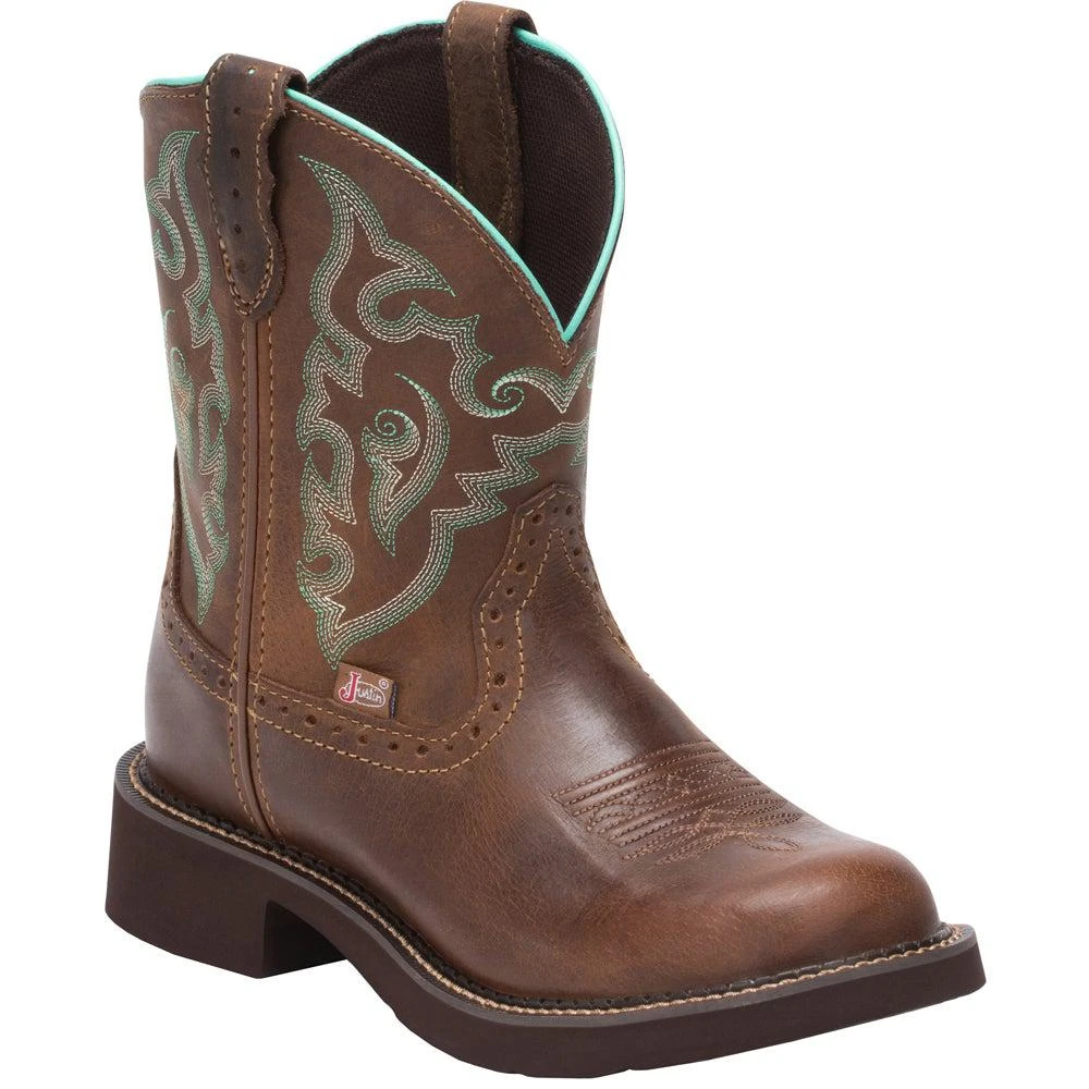 商品Justin Boots|Gemma Round Toe Cowboy Boots,价格¥757,第2张图片详细描述