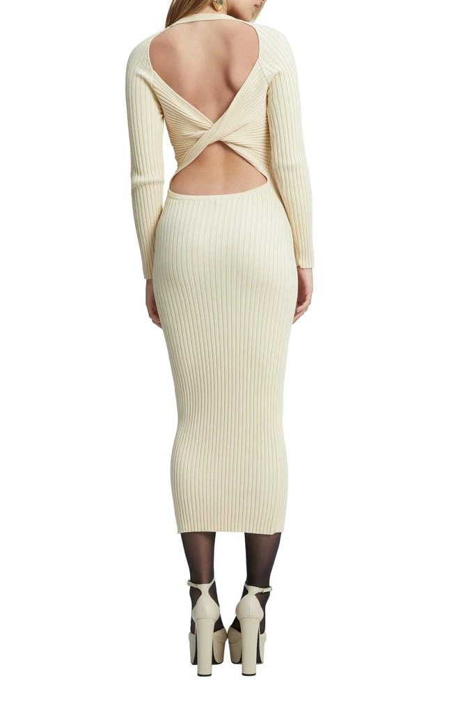 商品Bardot|Vigo Rib Twist Back Cutout Long Sleeve Midi Sweater Dress,价格¥245,第2张图片详细描述