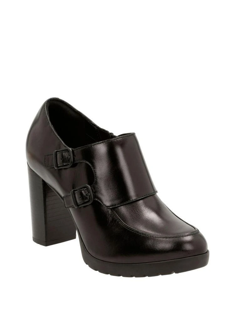 商品Clarks|Elipsa Mae Leather Monk Strap Loafers,价格¥677,第1张图片