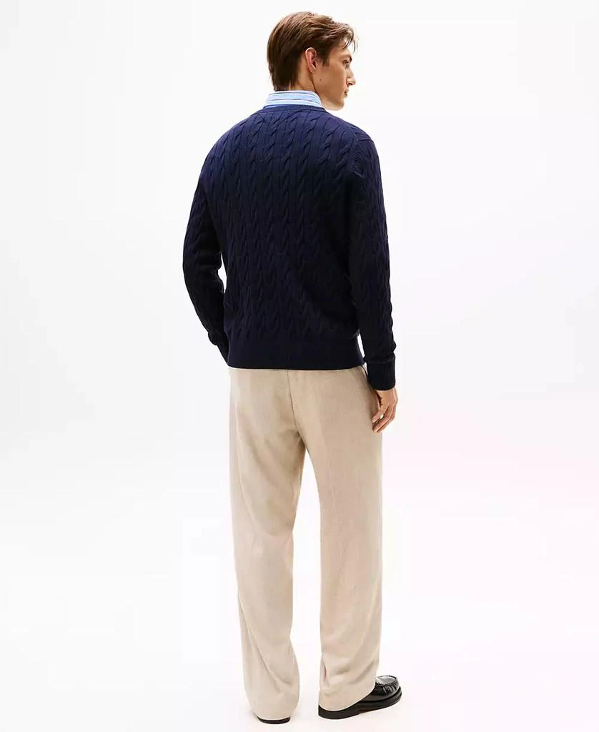 商品Tommy Hilfiger|男士经典绞花圆领毛衣,价格¥392,第4张图片详细描述