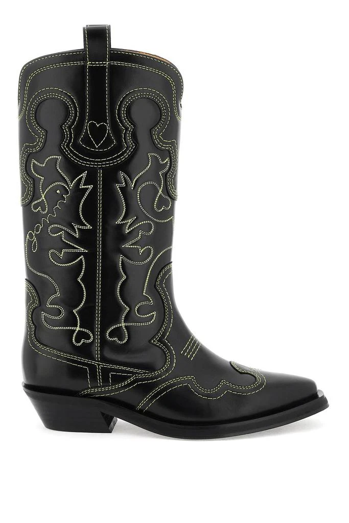 商品Ganni|Embroidered western boots,价格¥2566,第1张图片