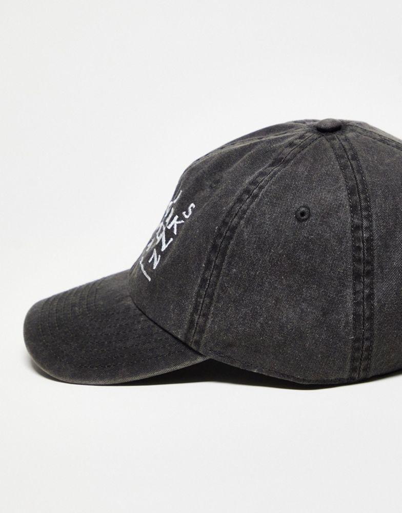 商品Topshop|Topshop graphic city cap in black,价格¥141,第6张图片详细描述