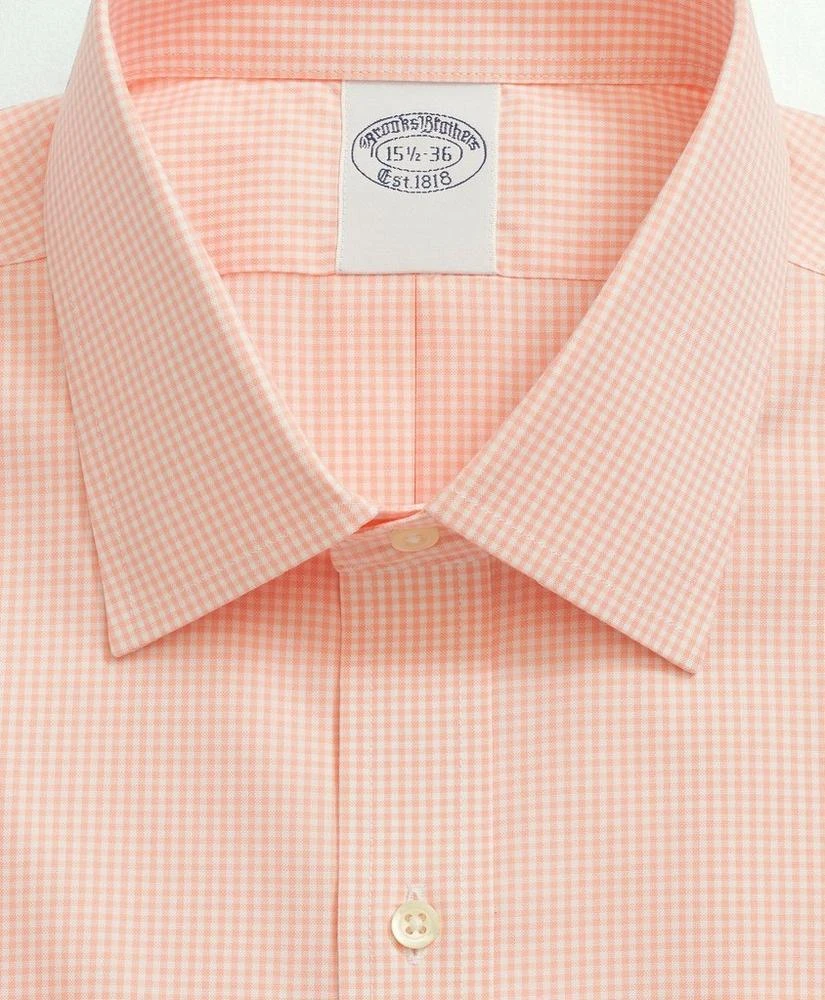 商品Brooks Brothers|Big & Tall Stretch Supima® Cotton Non-Iron Pinpoint Oxford Ainsley Collar, Gingham Dress Shirt,价格¥540,第3张图片详细描述