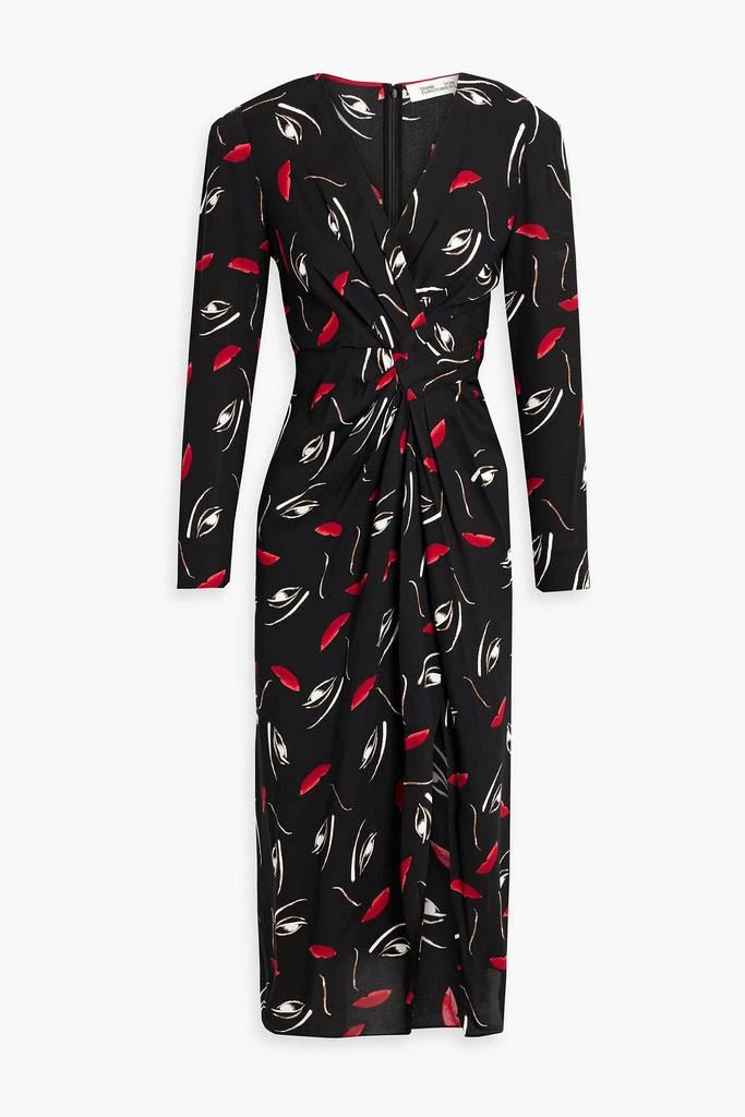 商品Diane von Furstenberg|Narcissa wrap-effect printed crepe midi dress,价格¥1912,第1张图片