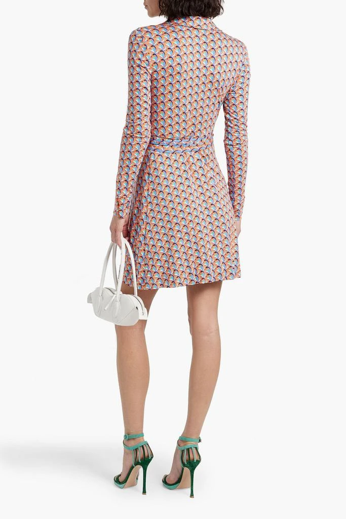 商品Diane von Furstenberg|Printed stretch-jersey mini wrap dress,价格¥1418,第3张图片详细描述