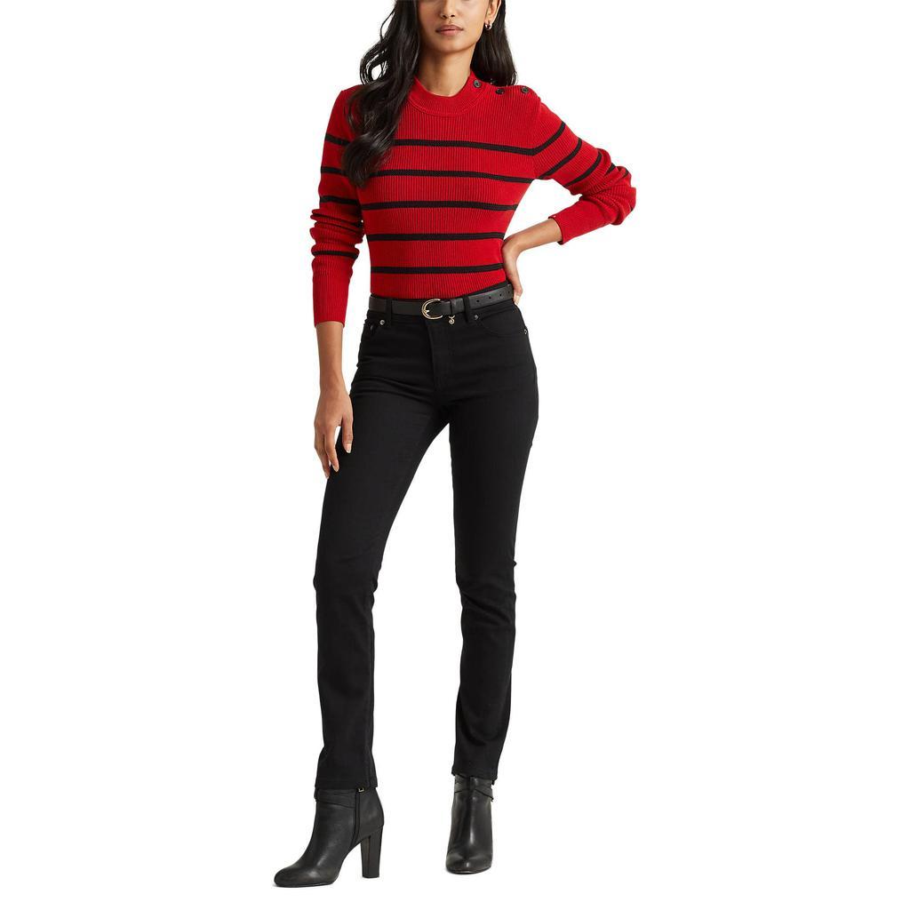 商品Ralph Lauren|Petite Striped Mock Neck Sweater,价格¥330,第5张图片详细描述