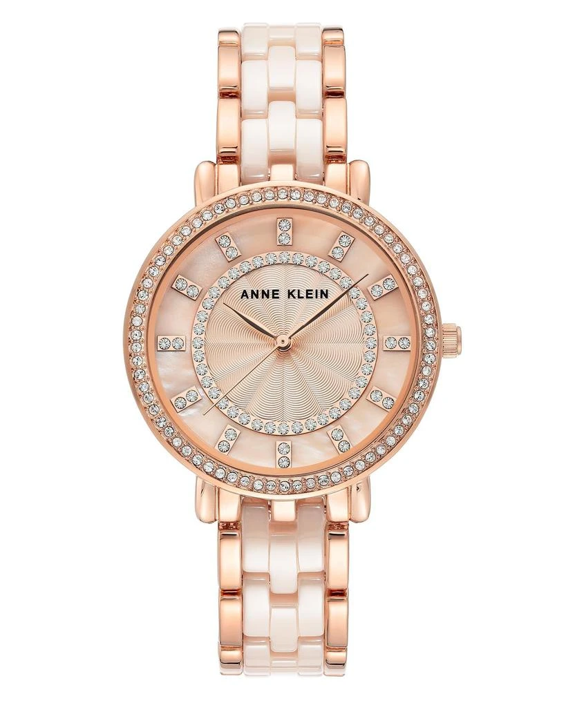 商品Anne Klein|Premium Crystal Accented Ceramic Bracelet Watch,价格¥1140,第1张图片