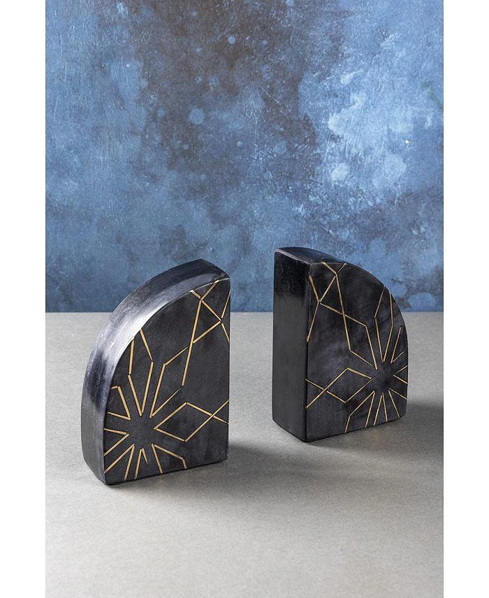 商品GAURI KOHLI|Enchant Black Marble Bookends, Set of 2,价格¥333,第2张图片详细描述