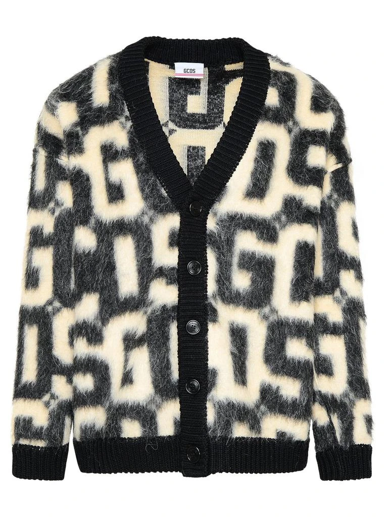 商品GCDS|GCDS Monogram Jacquard V-Neck Cardigan,价格¥3948,第1张图片