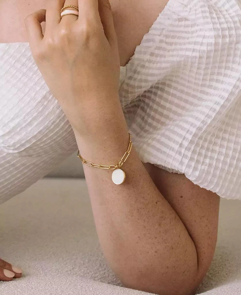 商品brook & york|14K Gold Plated Callie Enamel Initial Bracelet,价格¥531,第2张图片详细描述