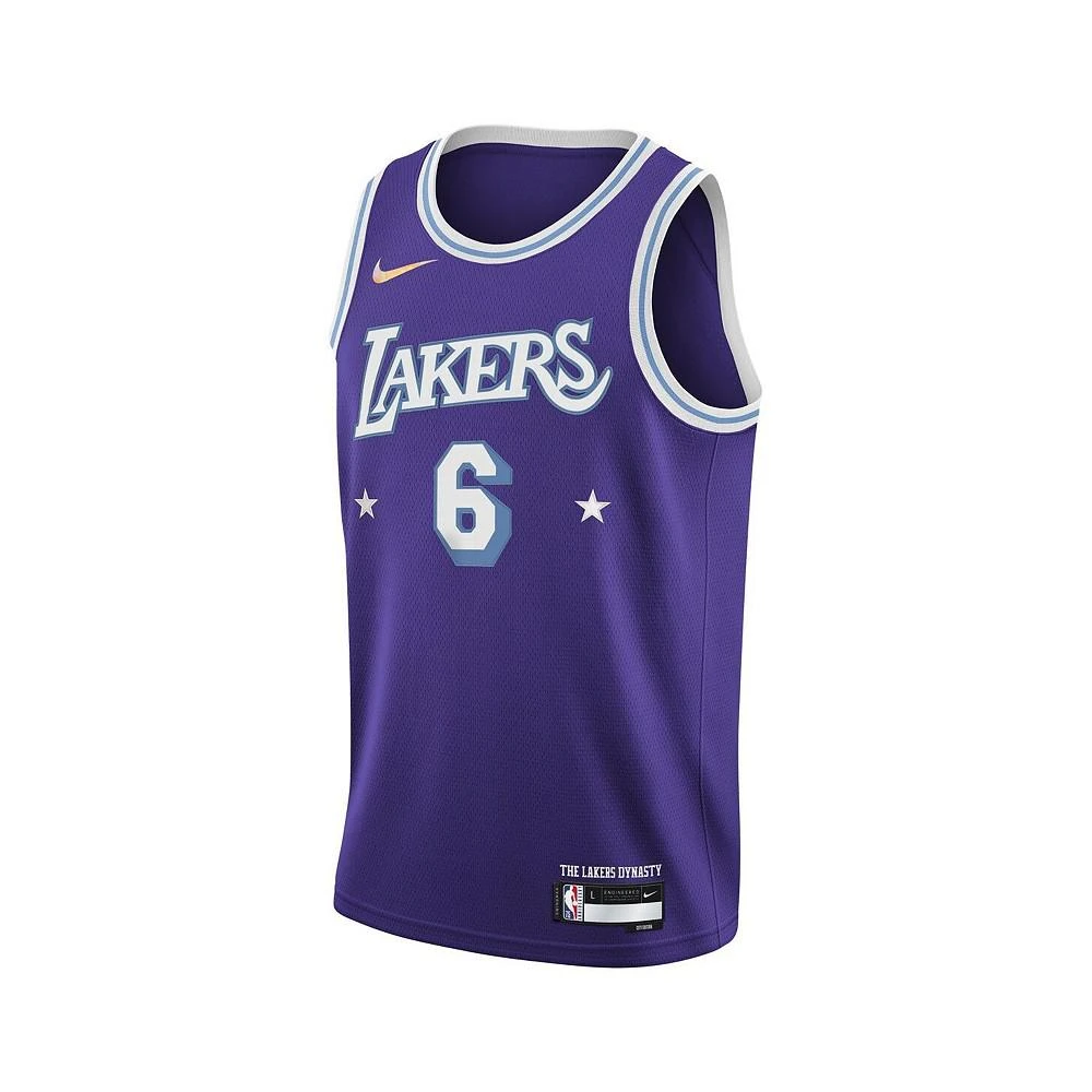商品NIKE|Big Boys LeBron James Purple Los Angeles Lakers 2021/22 Swingman Jersey - City Edition,价格¥669,第2张图片详细描述