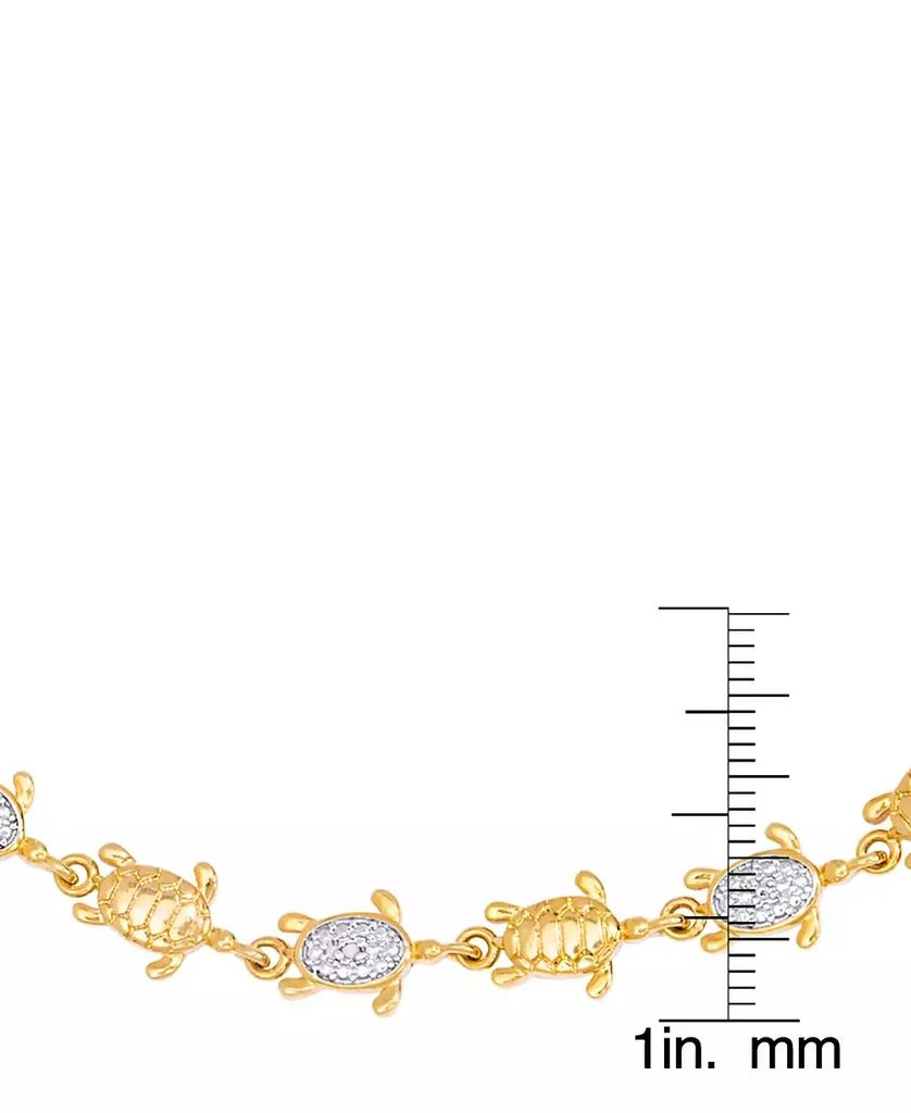 商品Macy's|Diamond Accent Turtle Adjustable Bolo Bracelet in Gold Plate,价格¥190,第2张图片详细描述