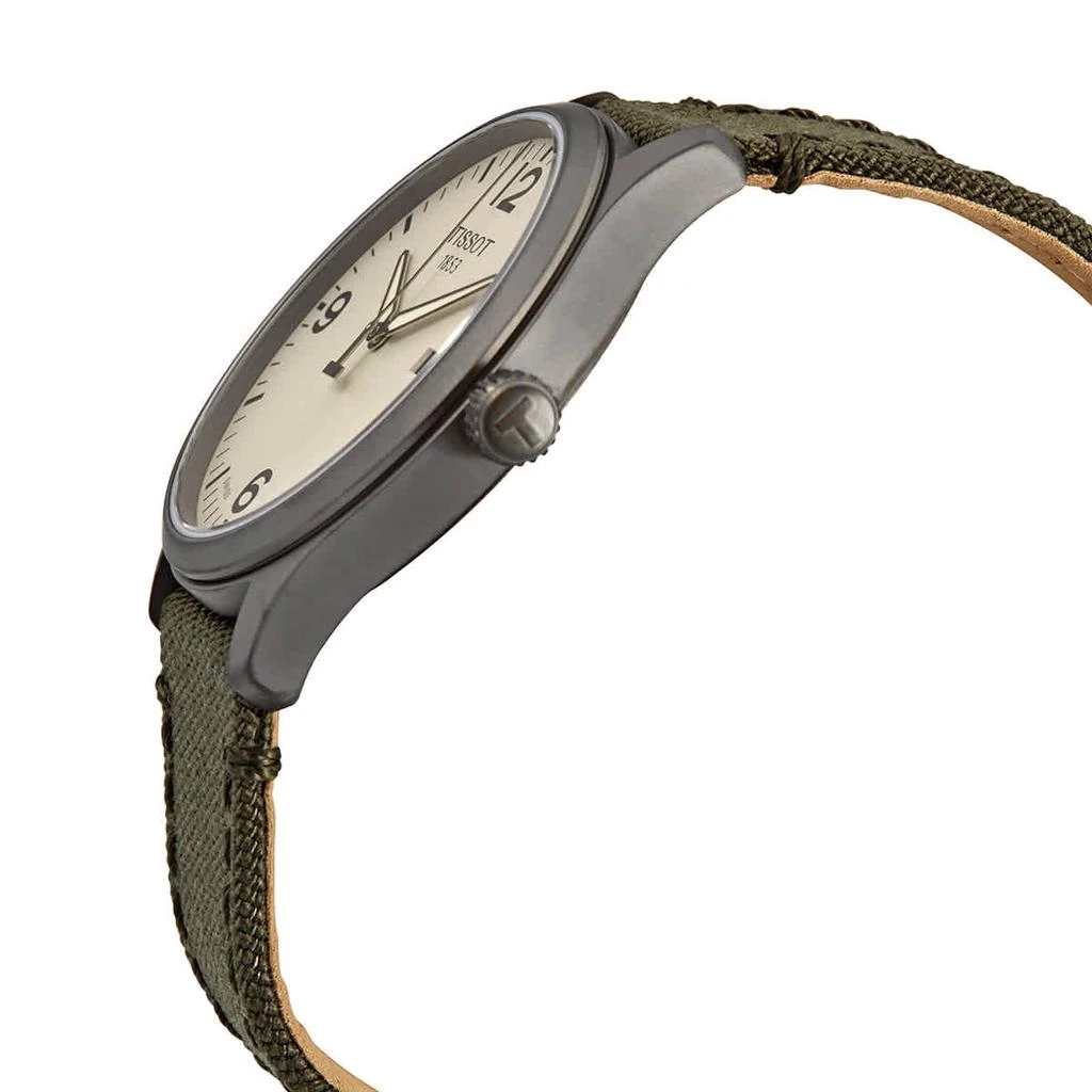 商品Tissot|Gent XL Quartz Beige Dial Olive Green Fabric Men's Watch T116.410.37.267.00,价格¥811,第2张图片详细描述