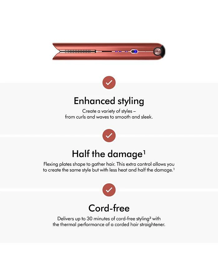 商品Dyson|Special Edition Corrale Hair Straightener | Strawberry Bronze/Blush Pink,价格¥2996,第3张图片详细描述