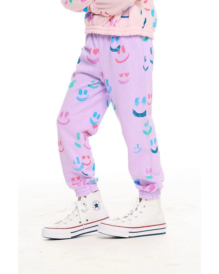 商品Chaser|Girls' Smiley Fleece Jogger Pants - Little Kid,价格¥198,第1张图片