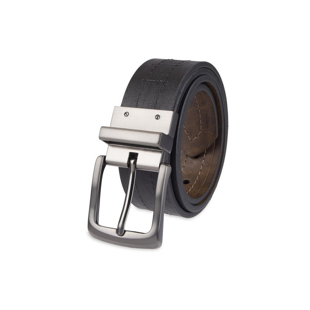 Reversible Casual Men's Belt with Embossed Strap商品第2张图片规格展示