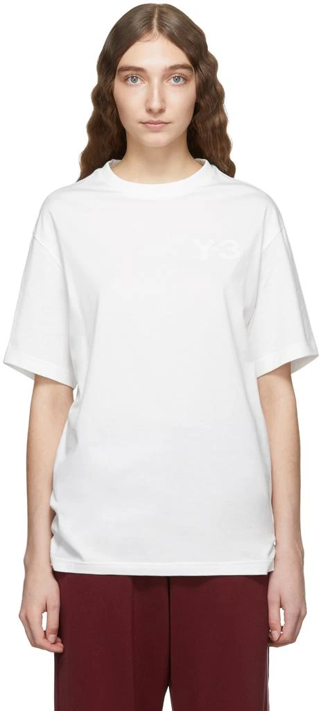 商品Y-3|White Men's Fit Logo T-Shirt,价格¥527,第1张图片