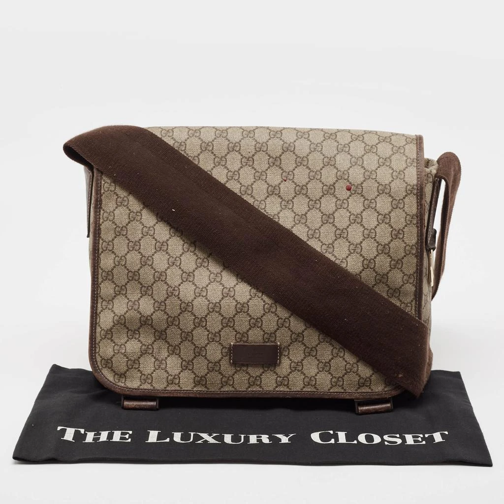 Gucci Beige/Brown GG Supreme Canvas and Leather Diaper Messenger Bag 商品