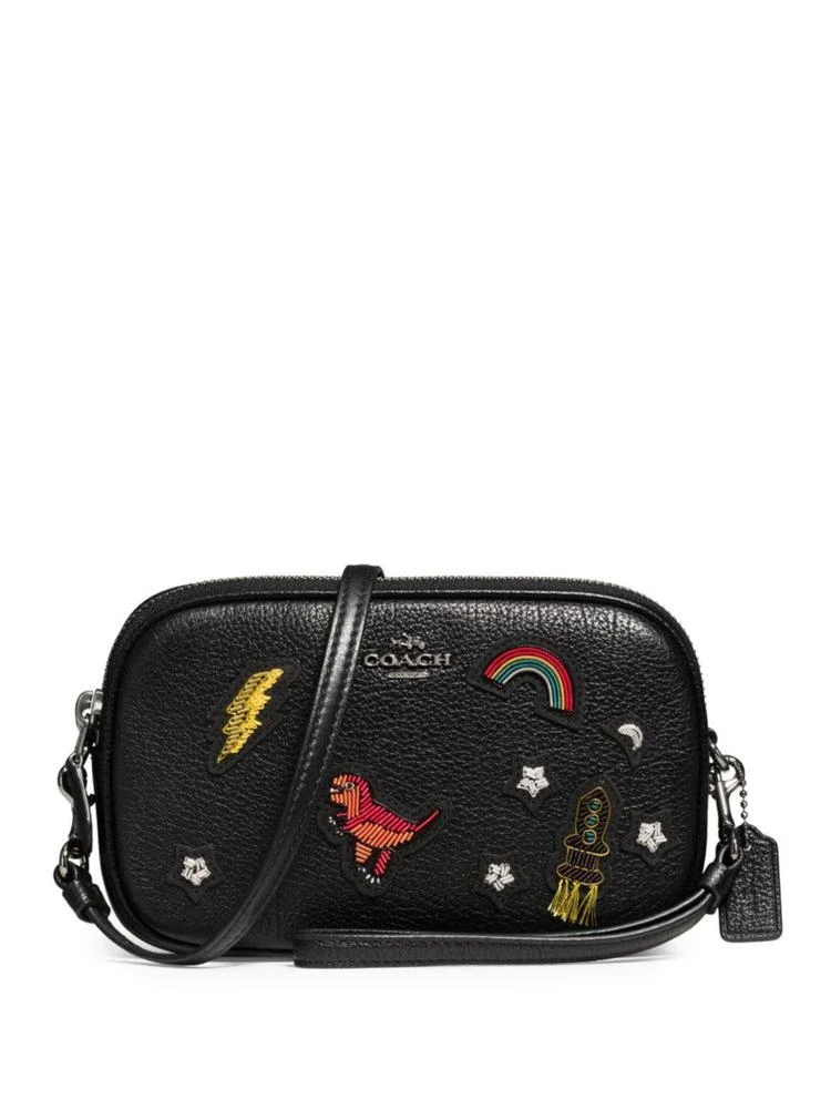 商品Coach|Souvenir-Embroidered Leather Crossbody,价格¥1327,第1张图片