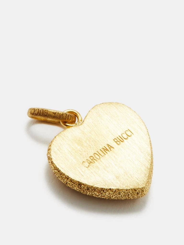 商品CAROLINA BUCCI|Florentine Finish Heart 18kt gold pendant,价格¥18896,第4张图片详细描述