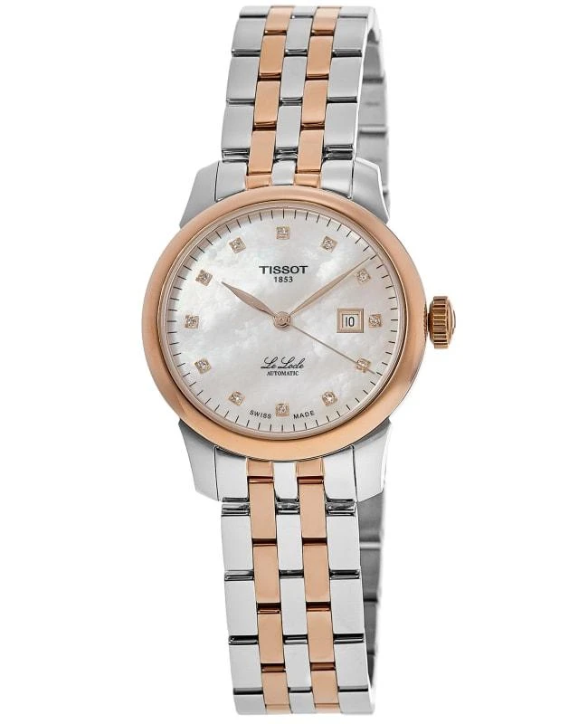 商品Tissot|Tissot Le Locle Automatic 29mm Diamond Dial Two-tone Steel Women's Watch T006.207.22.116.00,价格¥5832,第1张图片