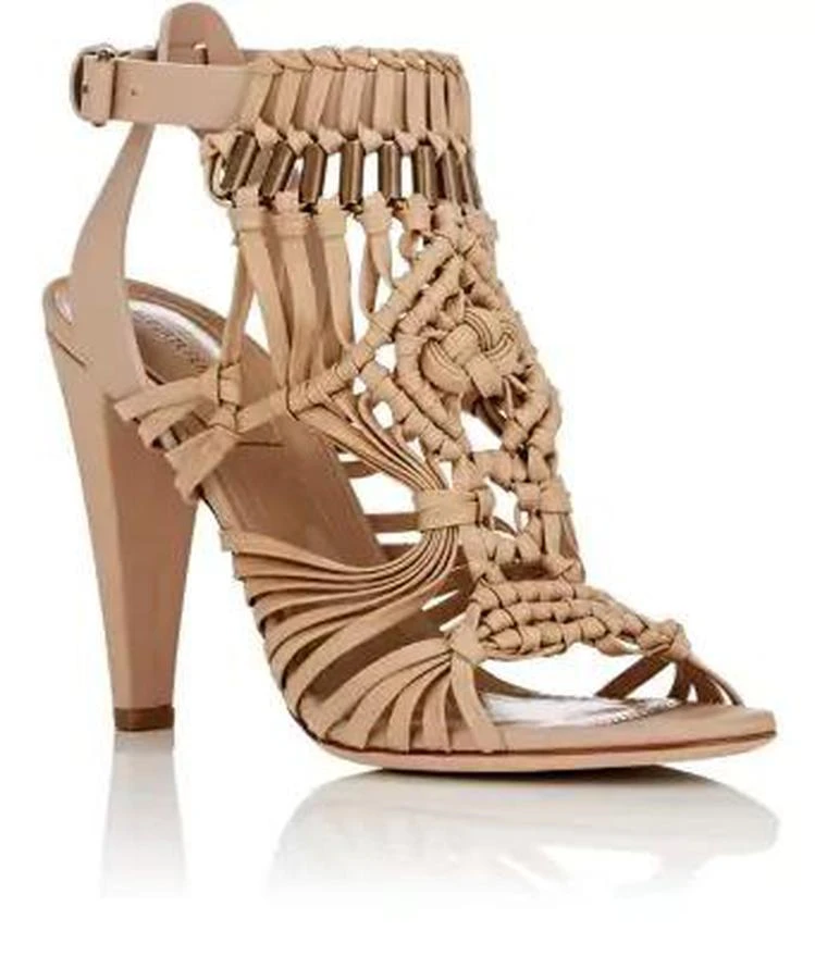 商品Alberta Ferretti|Knot-Detailed Leather Sandals,价格¥3565,第2张图片详细描述