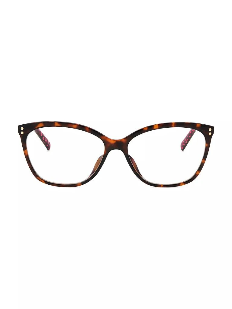 商品Kate Spade|Milena 55MM Blue Block Cat-Eye Glasses,价格¥509,第1张图片