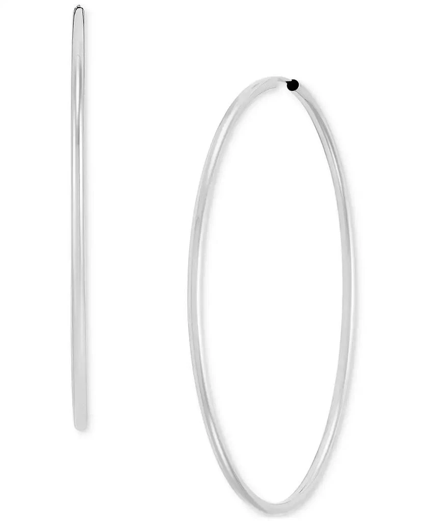 商品Macy's|Polished Classic Endless Medium Hoop Earrings in 14k White Gold, 2",价格¥4243,第3张图片详细描述