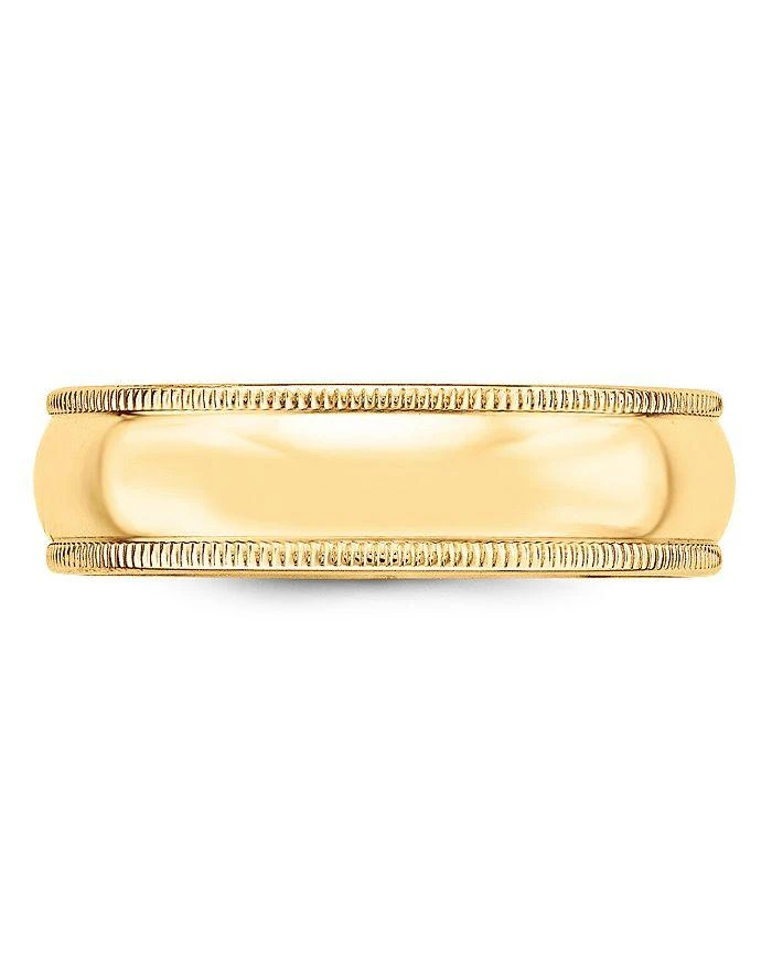 商品Bloomingdale's|Men's 6mm Milgrain Half Round Wedding Band 14K Yellow Gold - Exclusive,价格¥10021,第4张图片详细描述