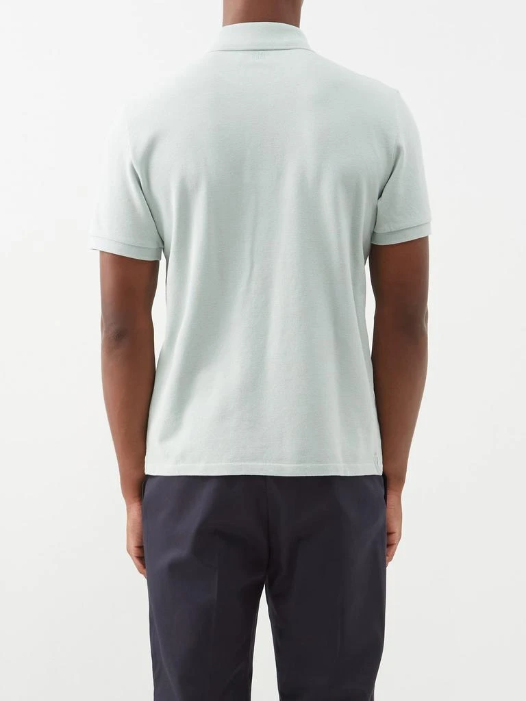 商品AMI|Ami de Cœur-logo organic cotton-piqué polo shirt,价格¥839,第5张图片详细描述