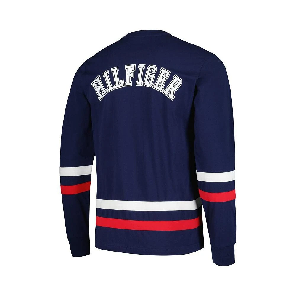 商品Tommy Hilfiger|Men's Navy, Red New England Patriots Nolan Long Sleeve T-shirt,价格¥490,第2张图片详细描述