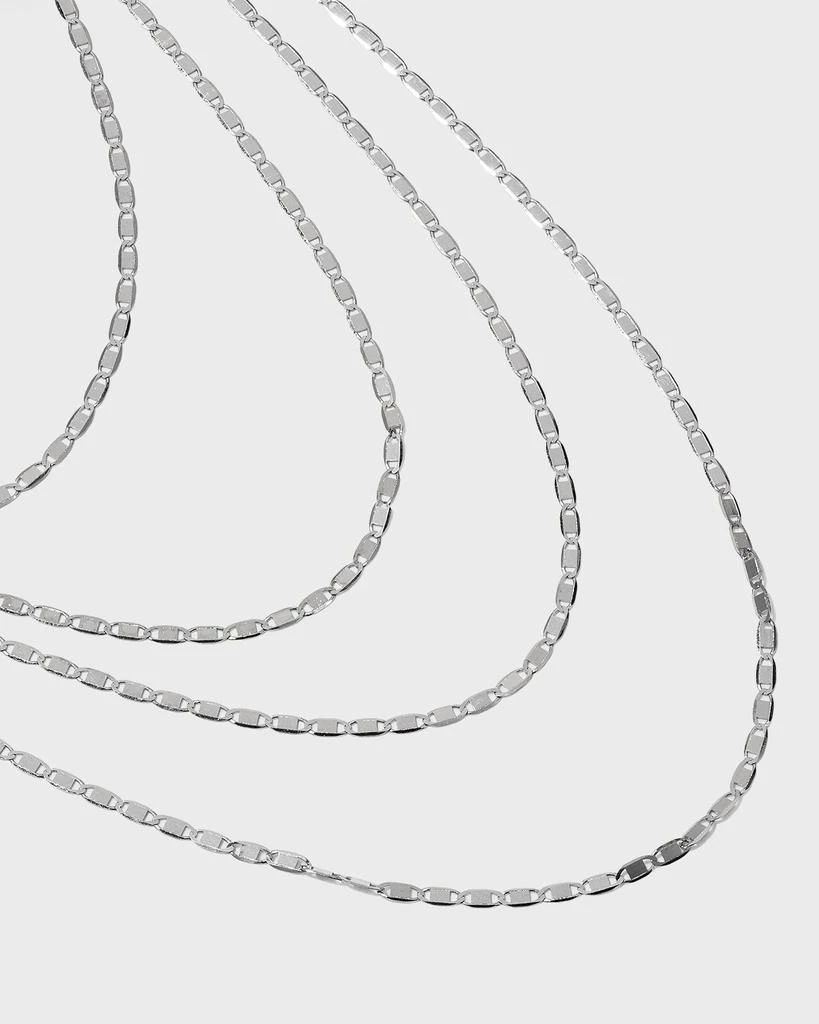 商品LANA|14k White Gold Petite Malibu Multilayer Necklace,价格¥13578,第3张图片详细描述
