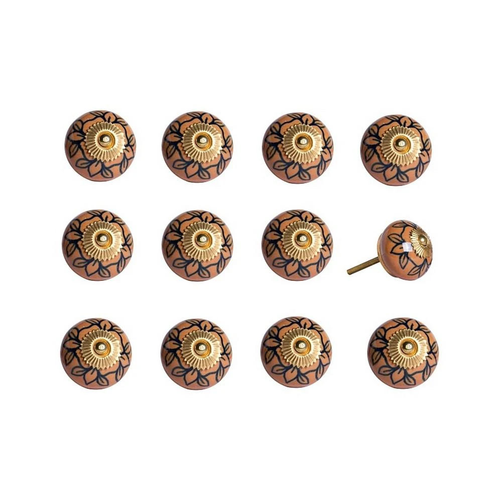 商品KNOB-IT|Handpainted Ceramic Knob Set of 12,价格¥471,第1张图片