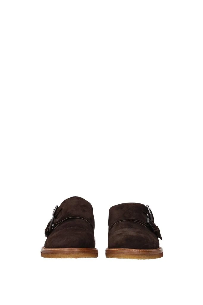 商品Tod's|Lace up and Monkstrap Suede Brown Dark Brown,价格¥2454,第3张图片详细描述