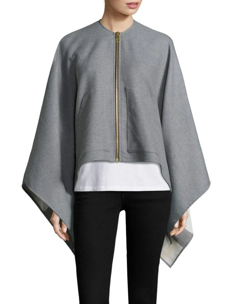 商品Burberry|Merino Wool Zip Poncho,价格¥5974,第1张图片