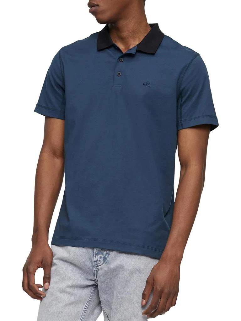 商品Calvin Klein|Mens Contrast Trim Collar Polo,价格¥323,第1张图片