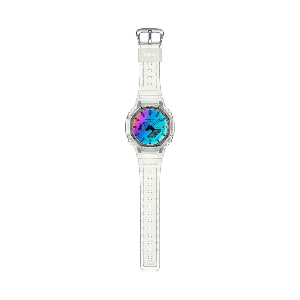 Men's White Resin Band Watch 45.4mm, GA2100SRS-7A商品第4张图片规格展示