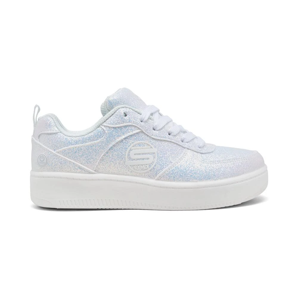 商品SKECHERS|Little Girls Sport Court 92 - Remix Shines Casual Sneakers from Finish Line,价格¥225,第2张图片详细描述