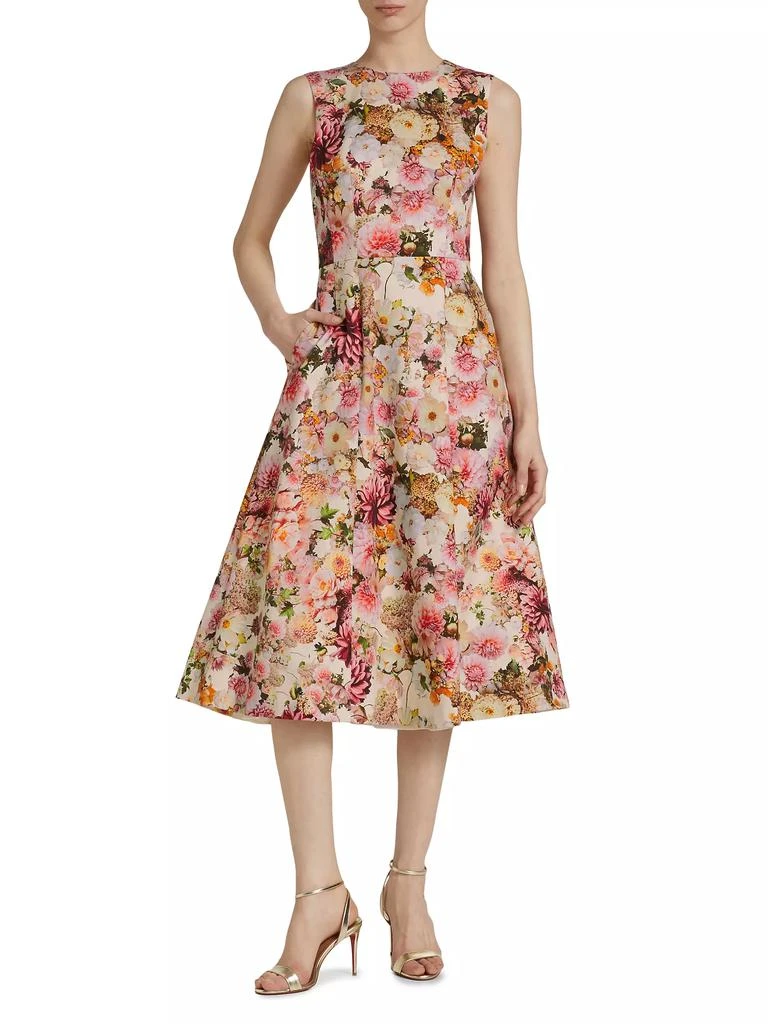 商品ADAM LIPPES|Eloise Floral Cotton-Blend Midi-Dress,价格¥3783,第3张图片详细描述