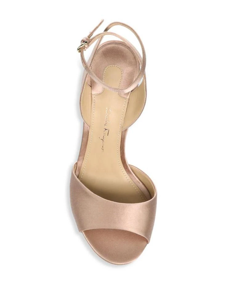 商品Salvatore Ferragamo|Arsina Satin Ankle-Strap Sandals,价格¥2606,第4张图片详细描述
