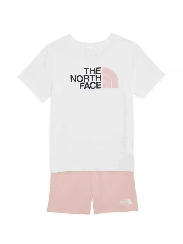 商品The North Face|Little Girl's Logo 2-Piece T-Shirt & Shorts Set,价格¥294,第1张图片